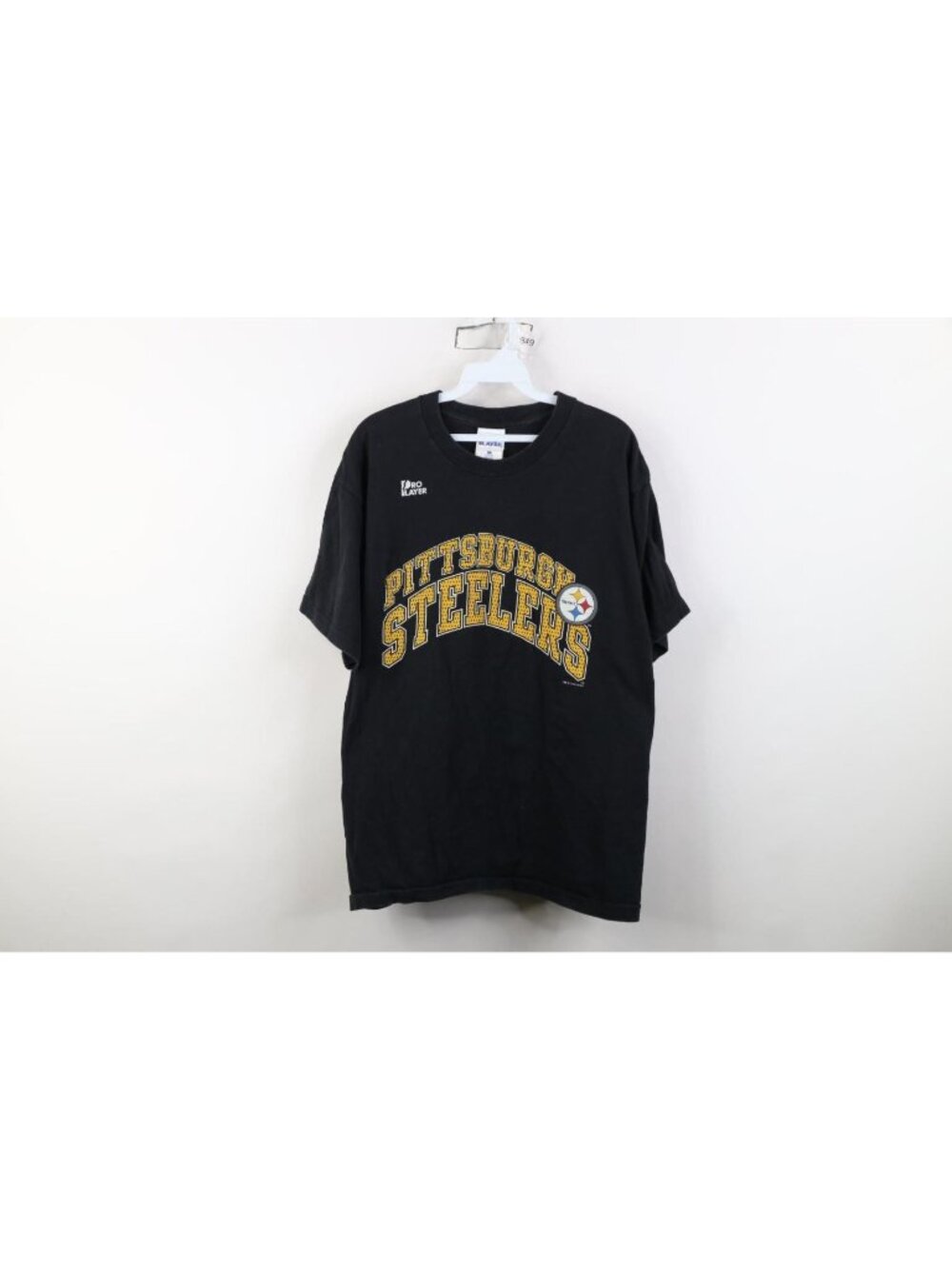Vintage 90s Mens Large Faded Spell Out Pittsburgh Steelers Football T-Shirt USA